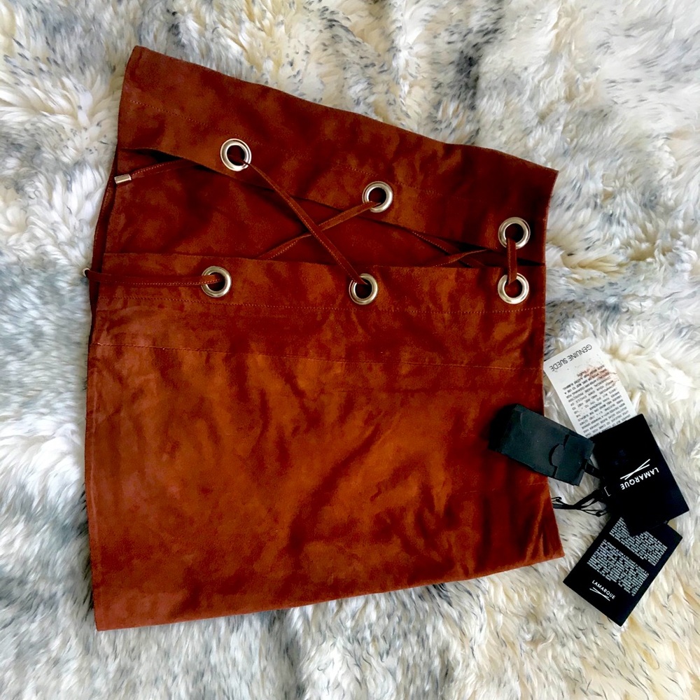 NWT Larmarque suede brown skirt